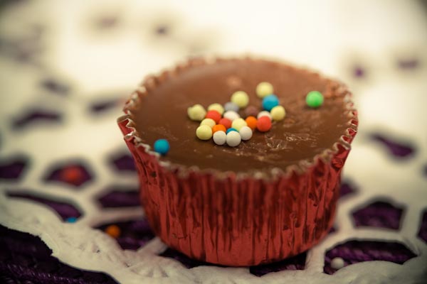 Photographie culinaire gâteau au chocolat damier aux Brossard