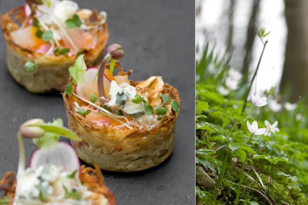  Photographie culinaire petits nids terre-mer au Roquefort