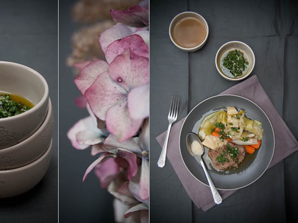 Photographie culinaire pot au feu de langue de boeuf