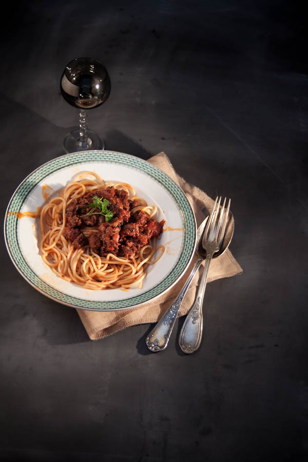 Photographie culinaire spaghetti bolognaise