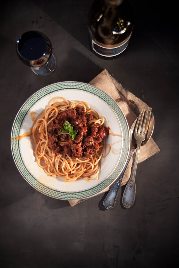 Photographie culinaire spaghetti bolognaise