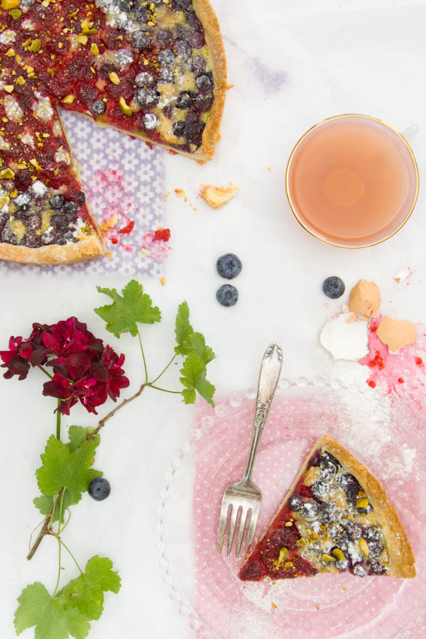 photographie culinaire tarte framboises myrtilles