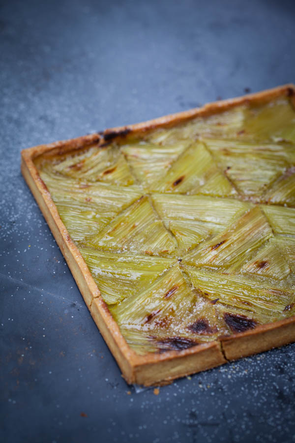 photographie culinaire tarte à la rhubarbe