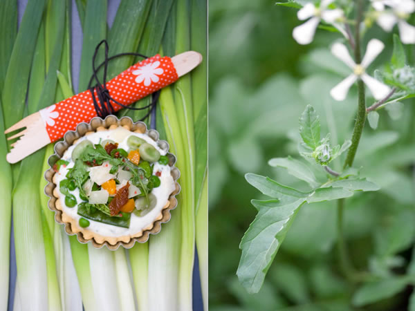 Photographie culinaire tartelette à la ricotta et légumes