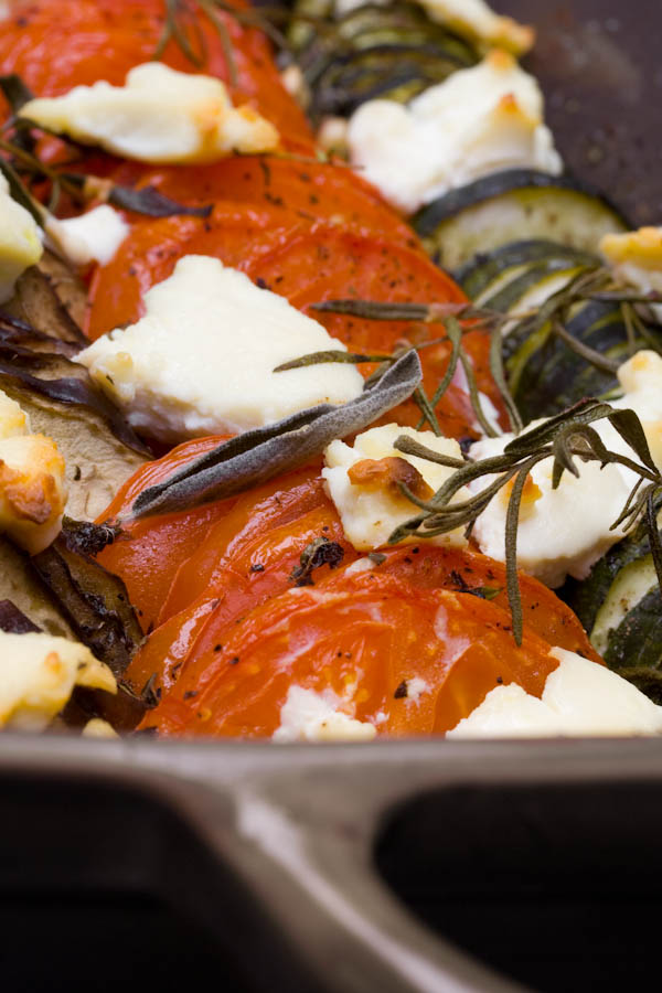 Photographie culinaire tian provencal à la ricotta