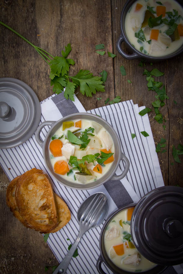 Photographie culinaire waterzoï de poulet